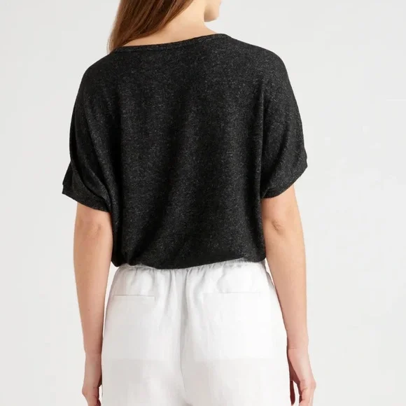 NEW QUINCE Brushed Short Sleeve Lounge Tee Size: XS - Picture 3 of 6